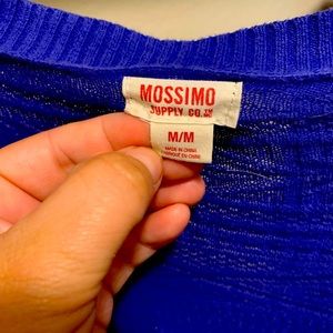 Medium Royal Blue Mossimo Deep V button Cardigan with pockets